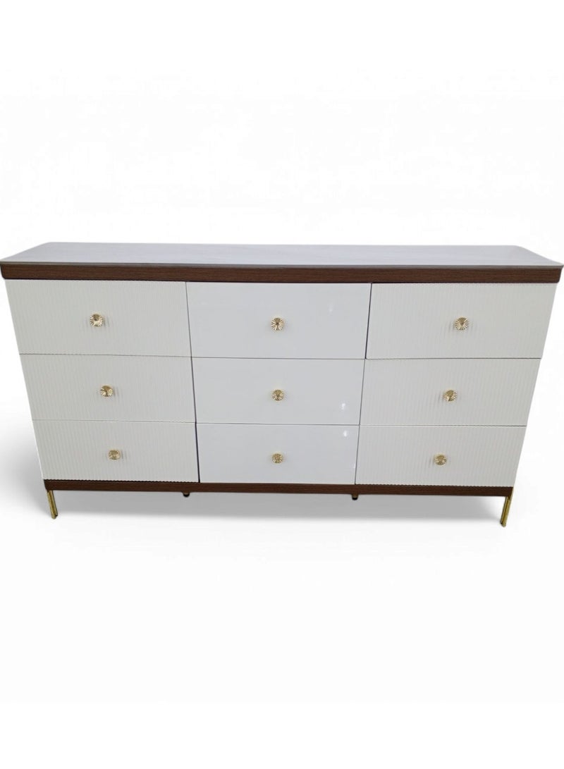 Concent Versatile Drawer Cabinet with Marble and MDF Wood Surface - Image 1